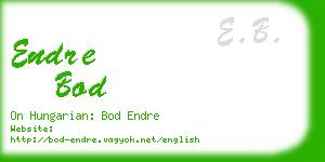 endre bod business card